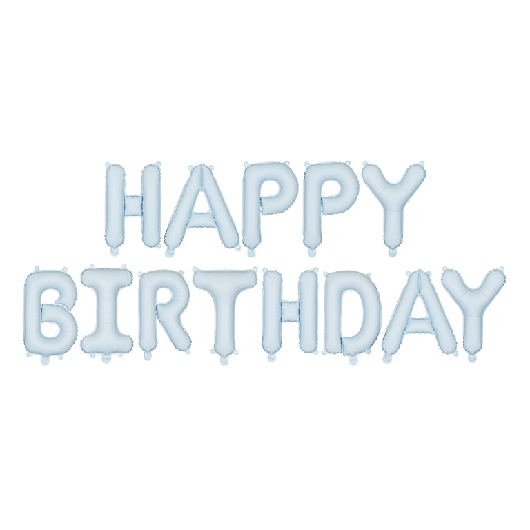Blue Happy Birthday Foil Balloon