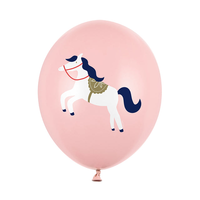 Pastel Pink Ponies Latex Balloons
