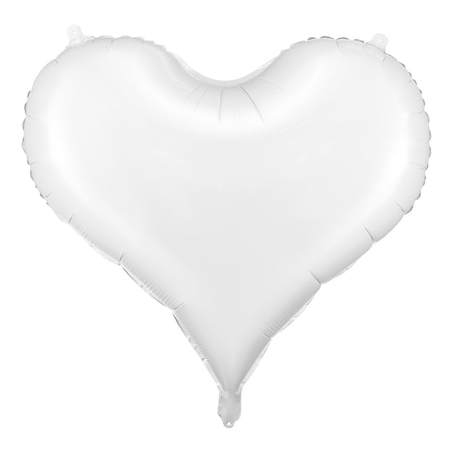 White Heart Foil Balloon