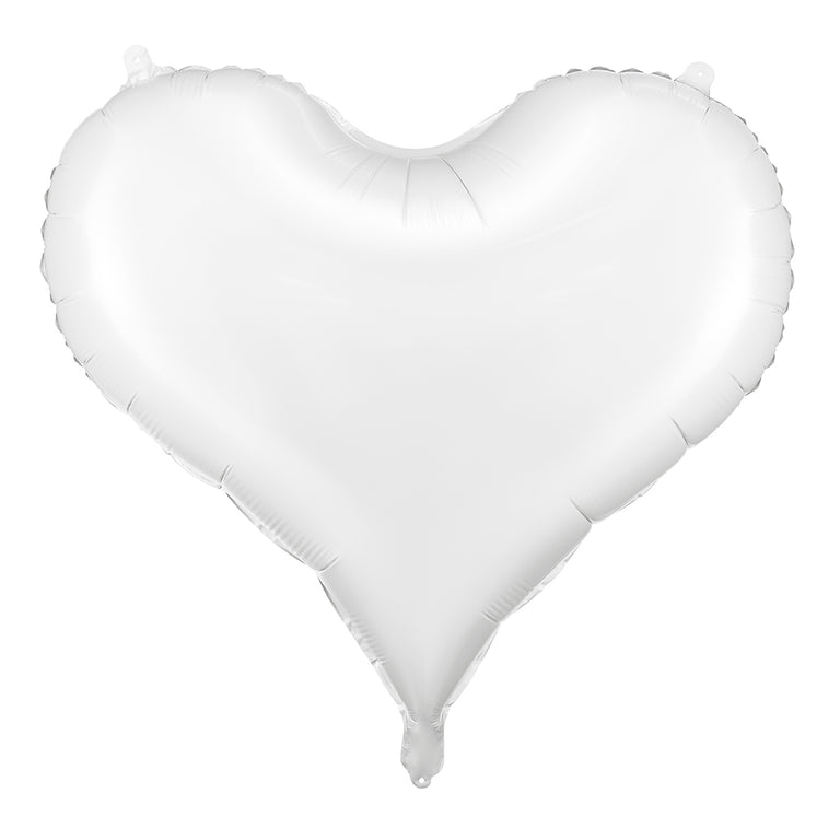 White Heart Foil Balloon