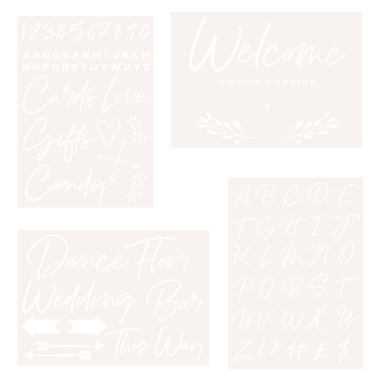 DIY Wedding Signage Stencil