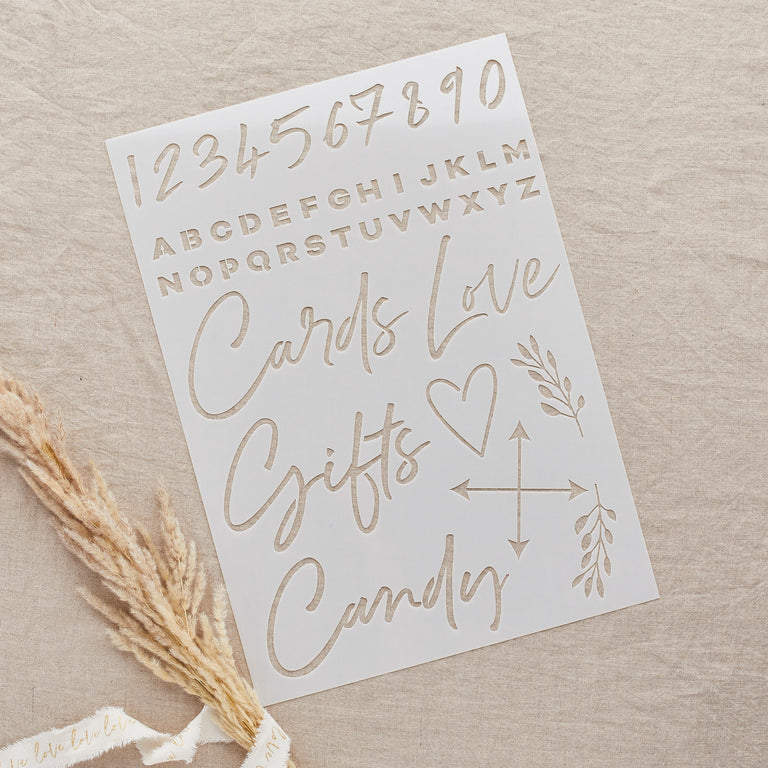 DIY Wedding Signage Stencil
