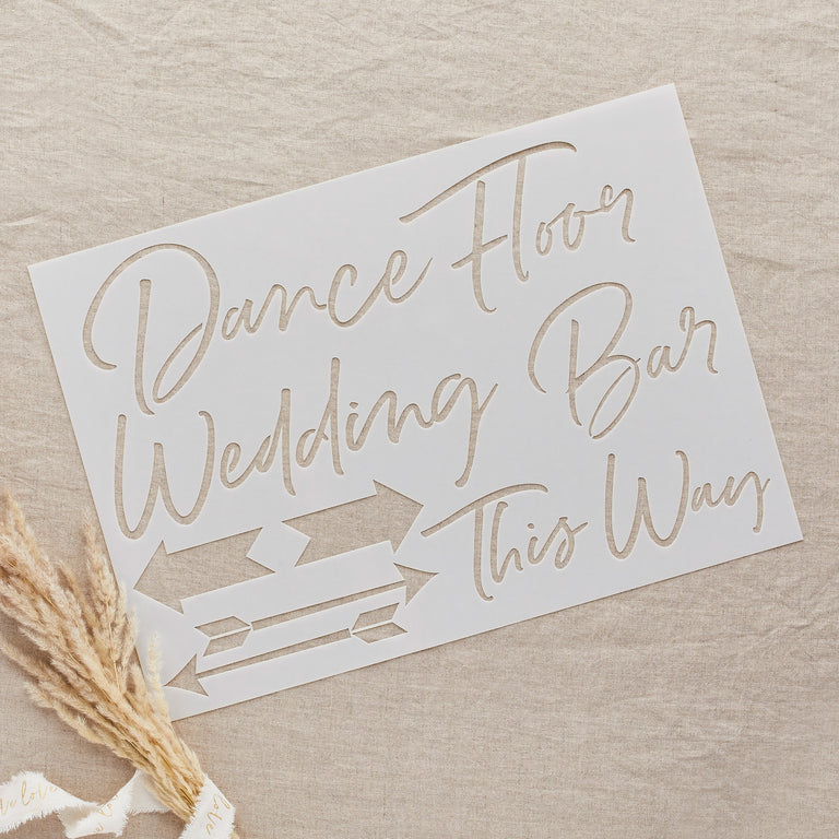 DIY Wedding Signage Stencil