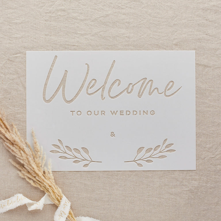 DIY Wedding Signage Stencil