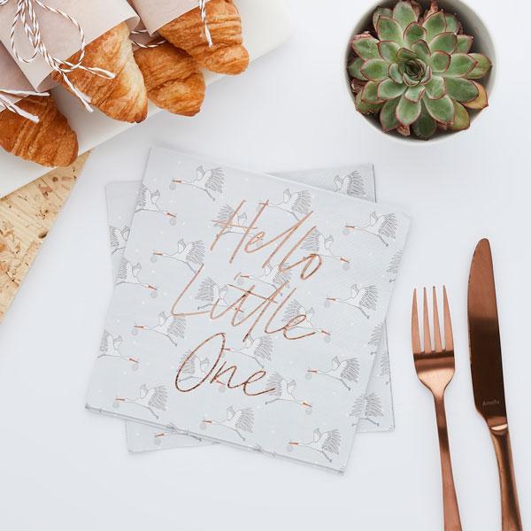 Hello Little One Napkins - Set of 20