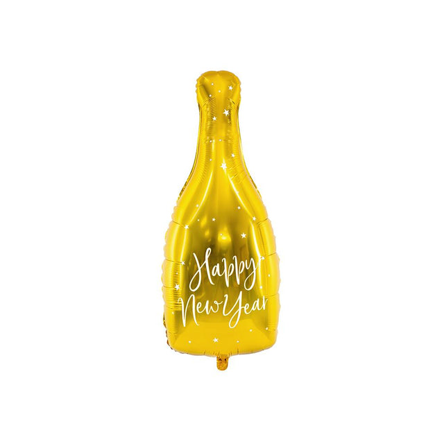 Large Gold Foil Happy New Year Bottle Balloon - Set of 1