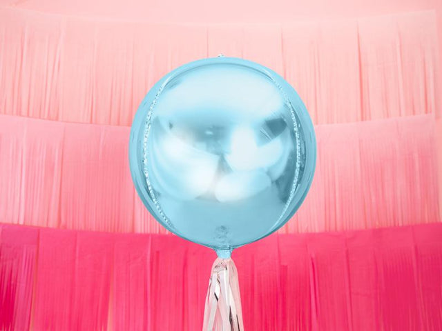 Metallic Sky Blue Foil Orb Balloon