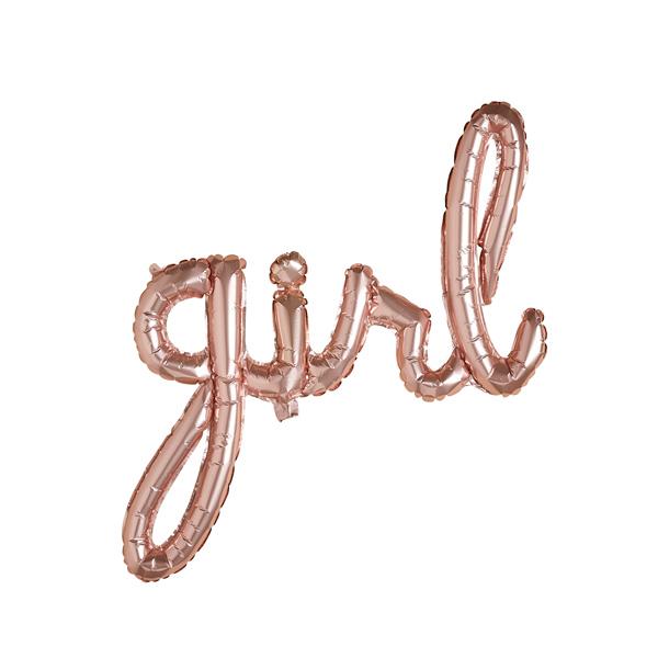 Rose Gold Girl Foil Balloon - Set of 1