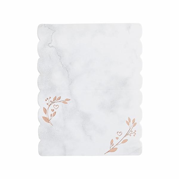 Rose Gold Leaf Place Cards - Set of 10