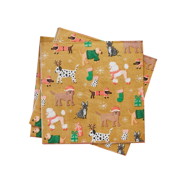 Santa Paws Eco Paper 3ply Napkins - Set of 16