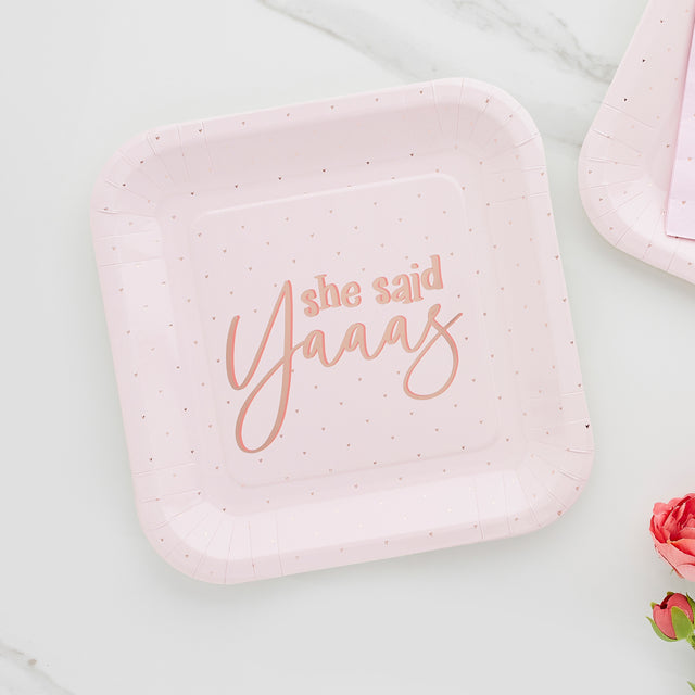 She Said Yaaas Paper Plates - Set of 10