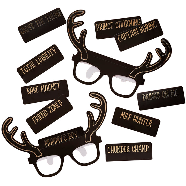Stag Squad Party Glasses - Set of 10