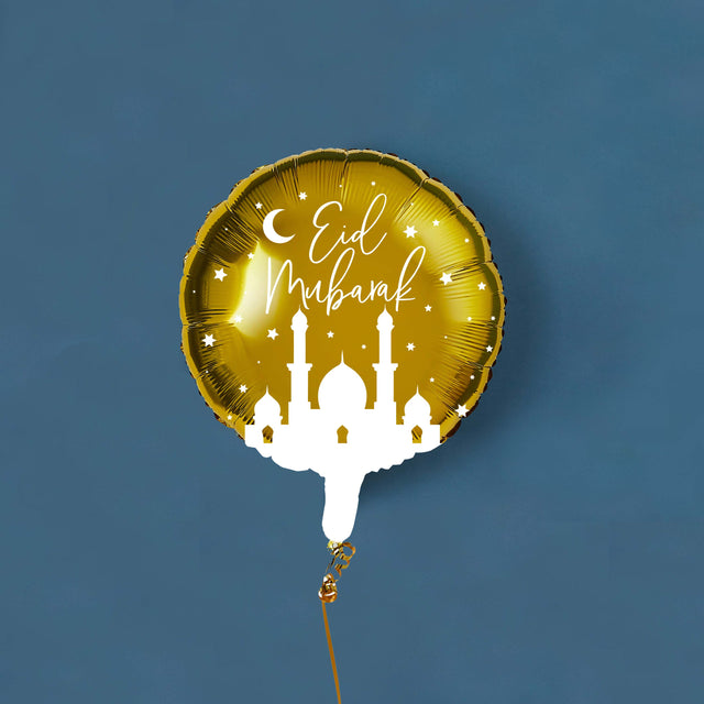 Gold Eid Mubarak Foil Balloon - Set of 1