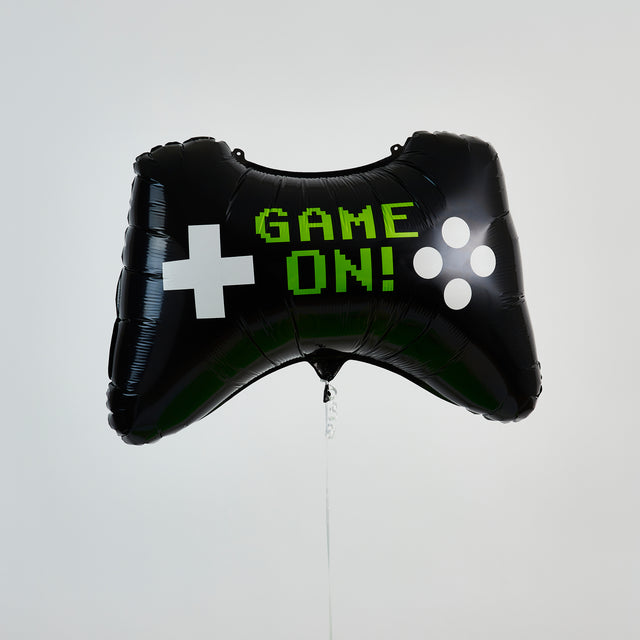 Black Game Controller Foil Balloon - Set of 1