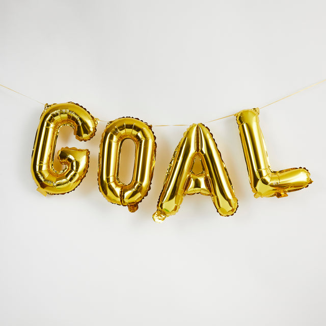 Gold Goal Foil Balloon Garland