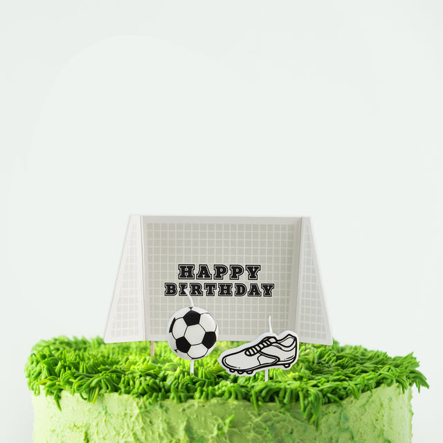 Goal Candle and Cake Topper Set