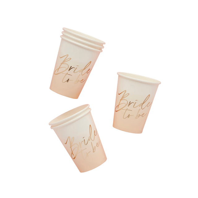 Bride To Be Paper Cups - Set of 8