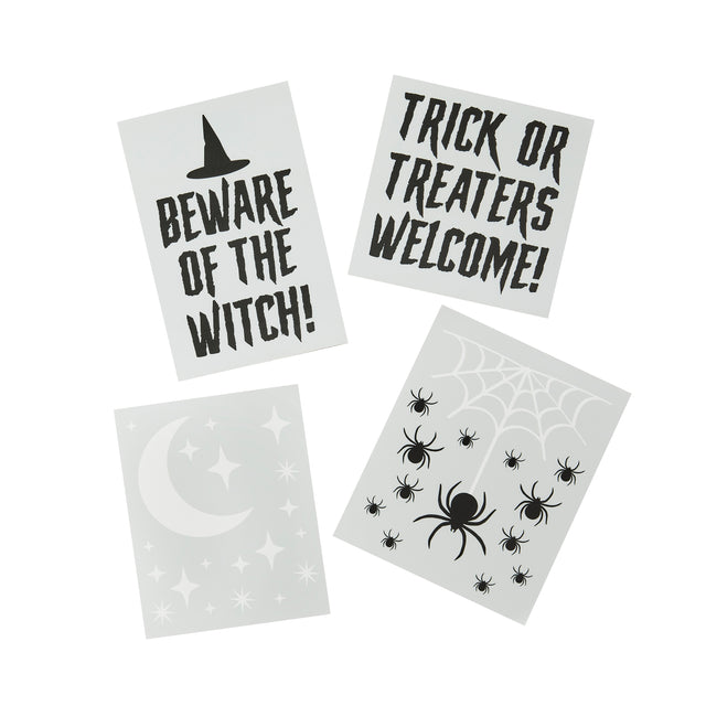 Trick or Treat Window Clings - Set of 4