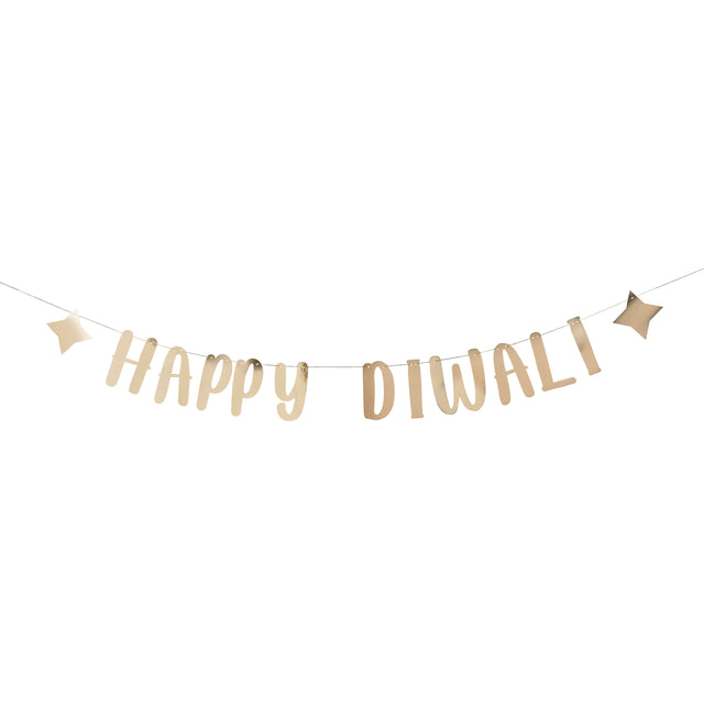 Gold 'Happy Diwali' Banner - 2m