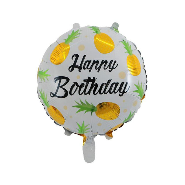 Pineapple Happy Birthday Foil Balloon
