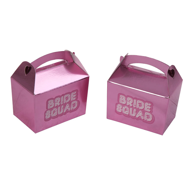 Pink Bride Squad Mini Favour Boxes - Set of 10