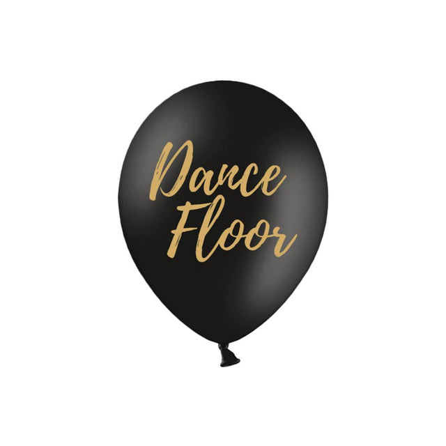 Black Dance Floor Themed Balloons - Set of 5