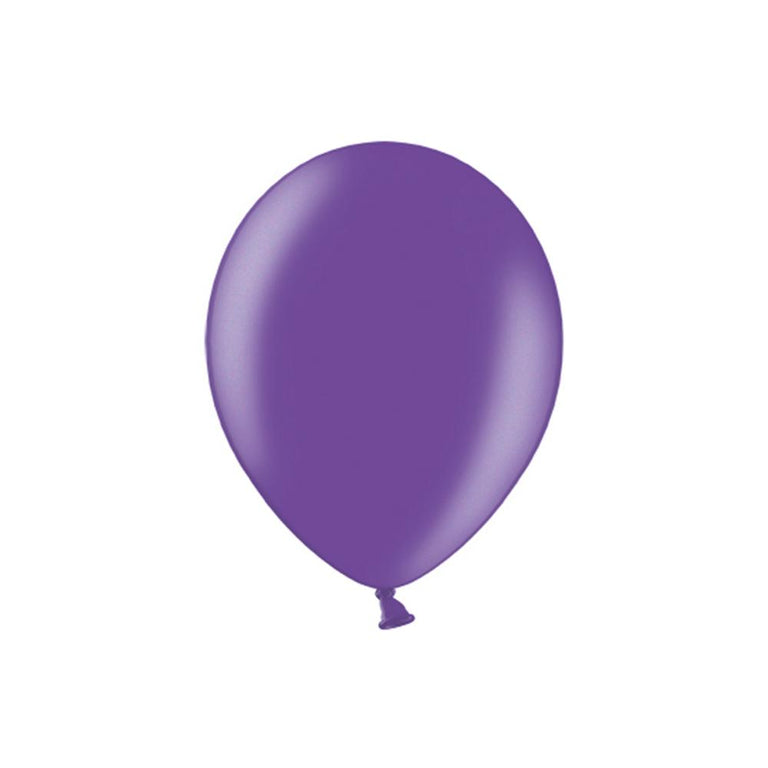 Metallic Purple Latex Balloons - Set of 5