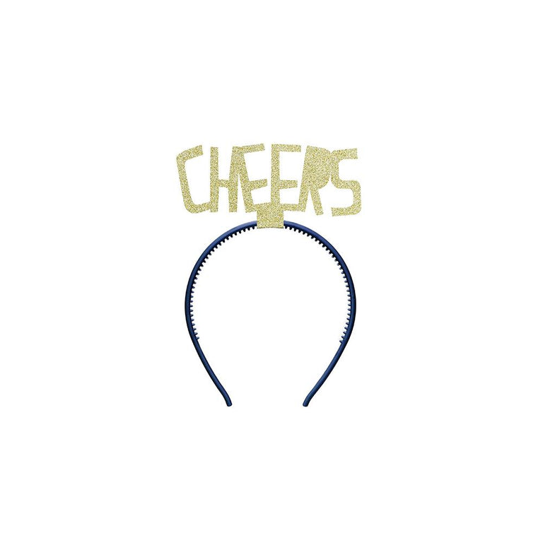 Cheers Gold Glitter Headband
