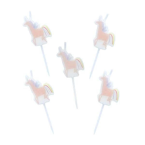 Enchanted Unicorn Candles - Set of 5