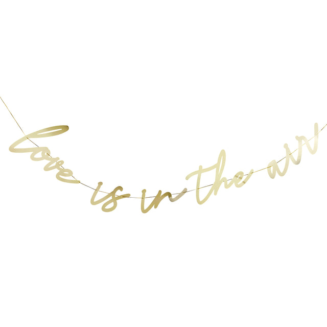 Gold "Love is in the Air" Banner
