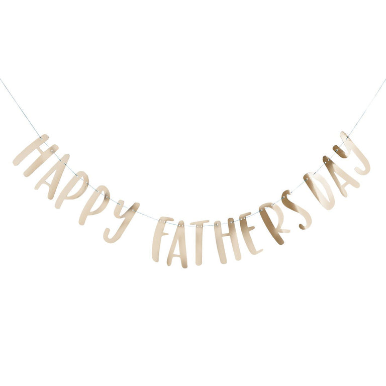 Gold Happy Father's Day Banner