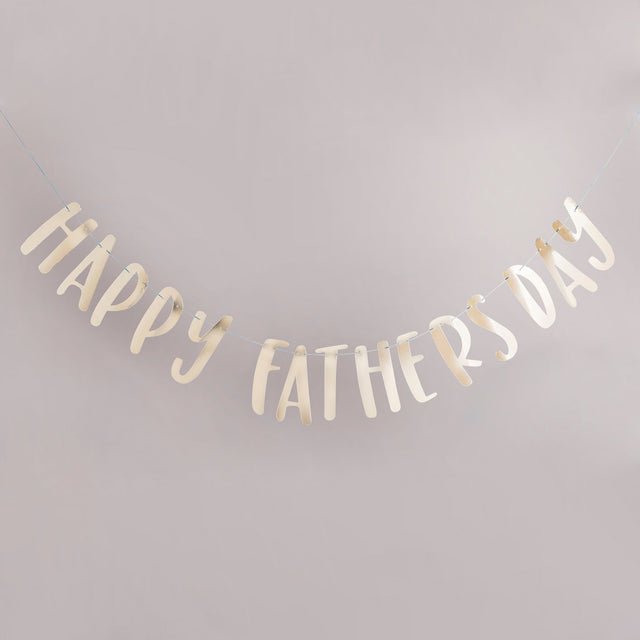 Gold Happy Father's Day Banner