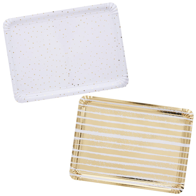 Gold Paper Trays - Set of 4
