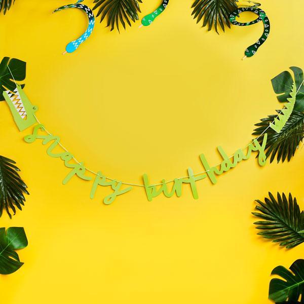 Green Snappy Birthday Garland