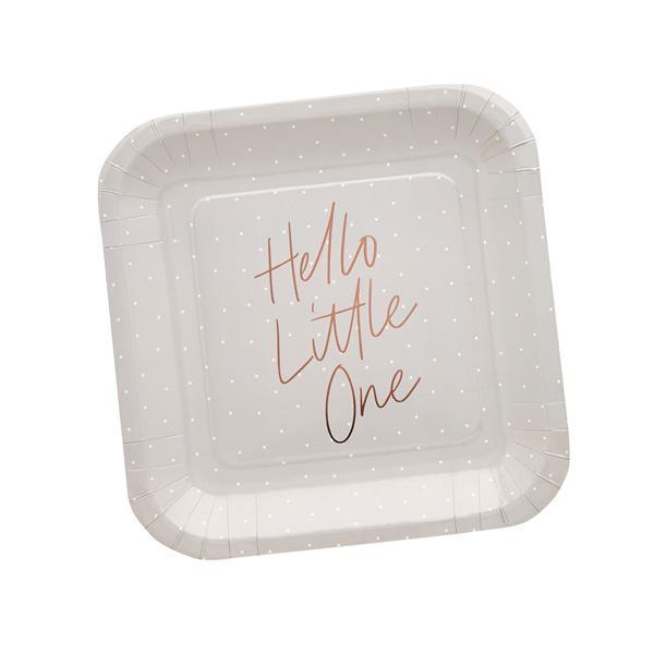 Hello Little One Paper Plates - Set of 10