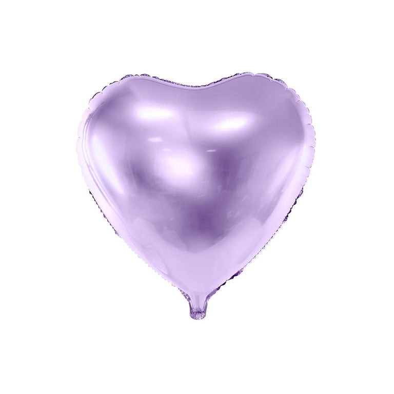 Light Purple Heart Foil Balloon - Set of 1