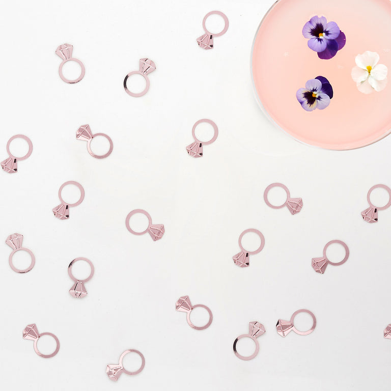 Rose Gold Foil Ring Confetti