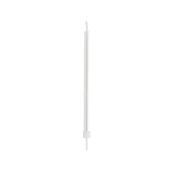 White Skinny Candles and Holders - Set of 12