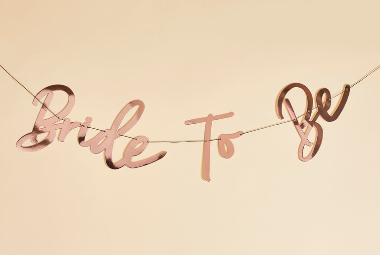 Rose Gold Bride to Be Banner