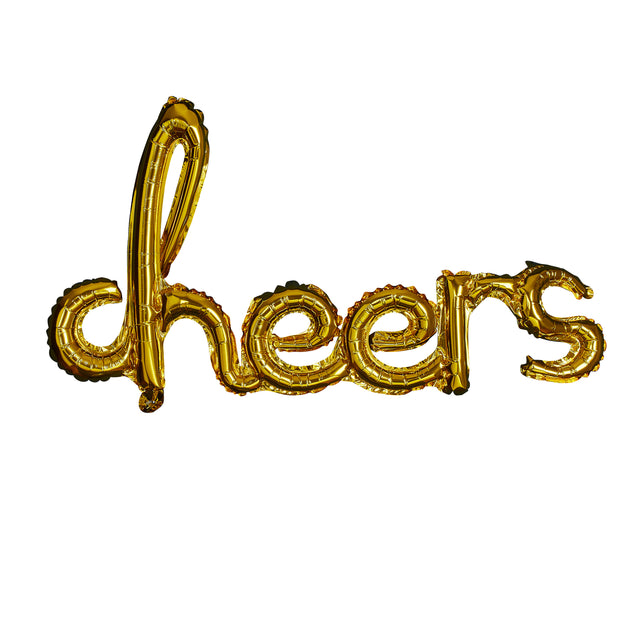 Gold Foil Cheers Word Balloon Garland - Set of 1