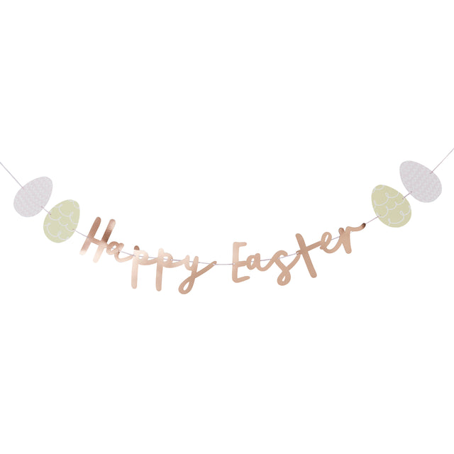 Rose Gold Happy Easter Banner 2m