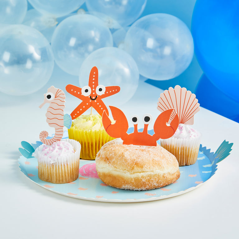 Sea Friends Card Food Picks - Set of 12