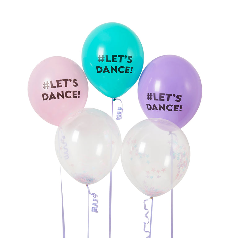 Let's Dance Latex 12" Balloons - Set of 5