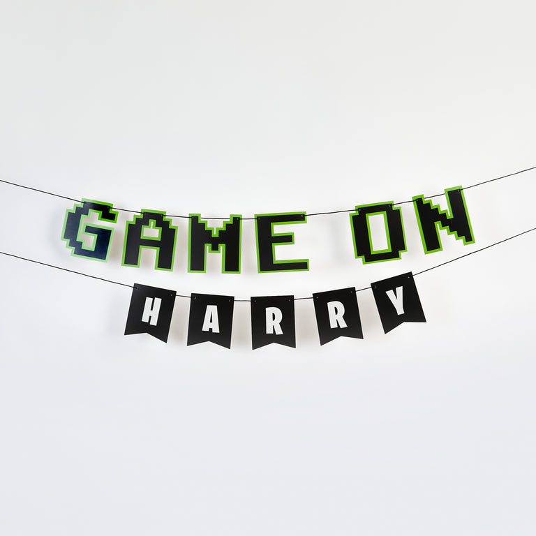 Black and Green Game on Customisable Banner 2m