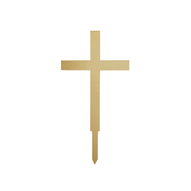 Gold Cross Cake Topper