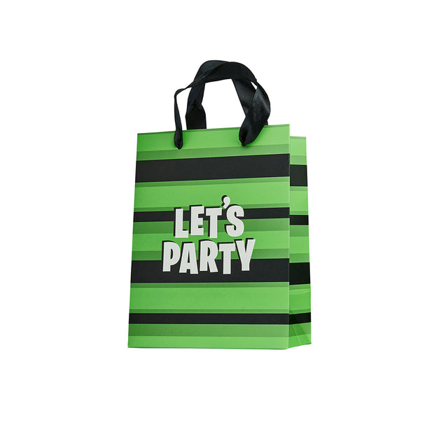 Striped 'Lets Party' Party Bags - Pack of 5