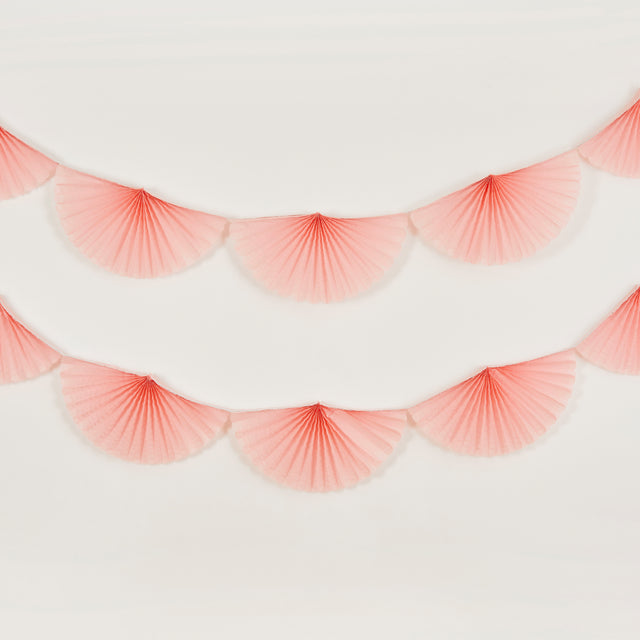 Pink Paper Fan Garland - 2m