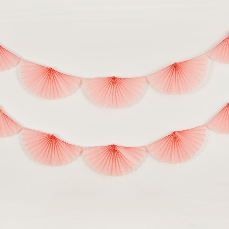 Pink Paper Fan Garland - 2m