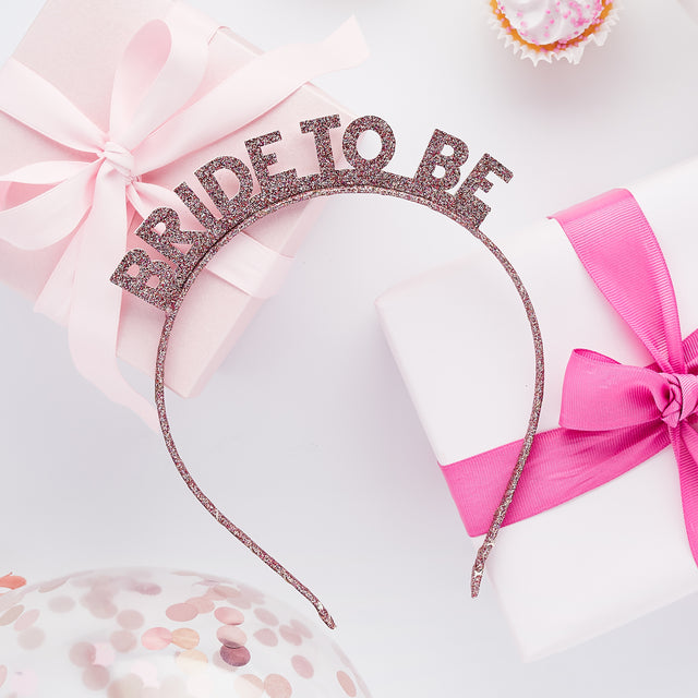 Rose Gold 'Bride To Be' Glitter Headband