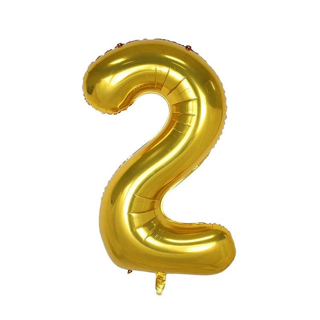Extra Large Gold Foil Balloon Number 2